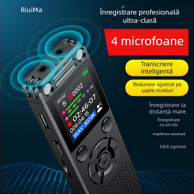 Runman KP600 pix de înregistrare portabil de înaltă calitate, autonomie lungă, reducere profesională a zgomotului HD, ecran color, înregistrare internă pentru întâlniri și birou