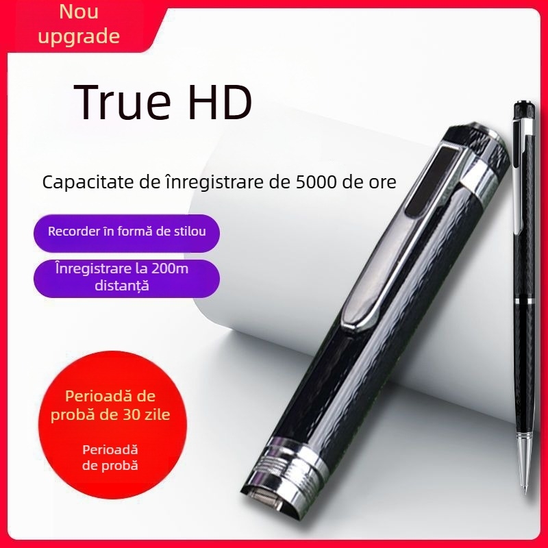 Înregistrator vocal cu două microfoane, stocare pe card TF, USB 2.0, ecran TFT