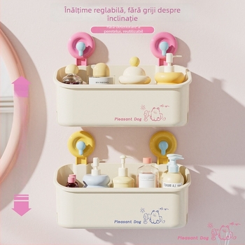 Dopamine coș de depozitare cu ventuză, pentru baie, ABS+PP