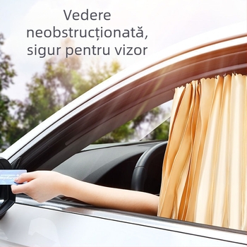 Jaluzele pentru geamuri auto — Model Carouri, Stil Business, Potrivire Universală, Pentru Ferestre