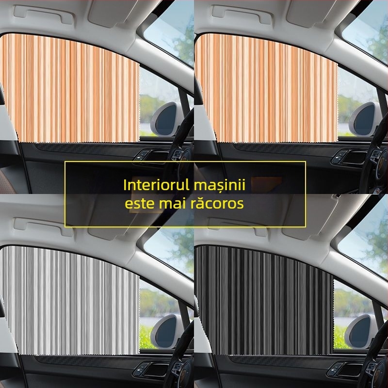 Jaluzele pentru geamuri auto — Model Carouri, Stil Business, Potrivire Universală, Pentru Ferestre