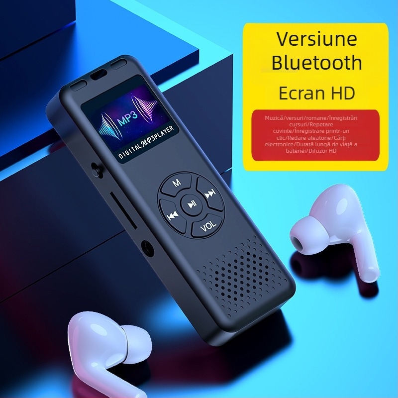 Player MP3/MP4 portabil cu ecran, înregistrator Bluetooth, radio FM, audiobook-uri, USB flash drive cu Bluetooth