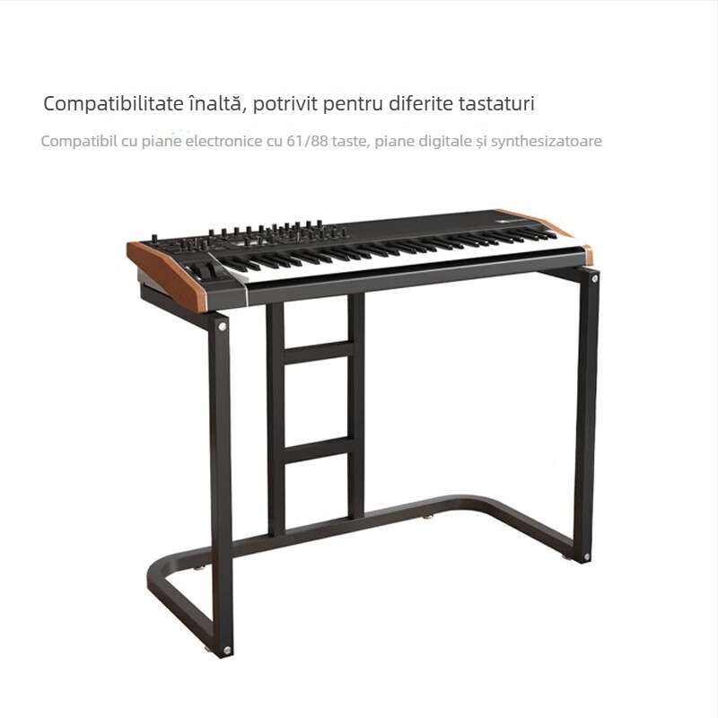 Greaten suport universal din metal pentru pian electronic, în formă de U, compatibil cu tastaturi de 88 de clape și 61 de clape, stabil pentru uz casnic