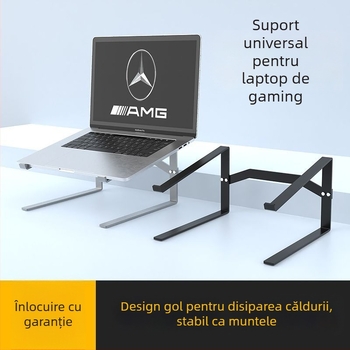 Suport pentru laptop cu design cu două niveluri, suport vertical pentru laptopuri de gaming, răcire ascunsă, tastatură detașabilă, construcție din plastic