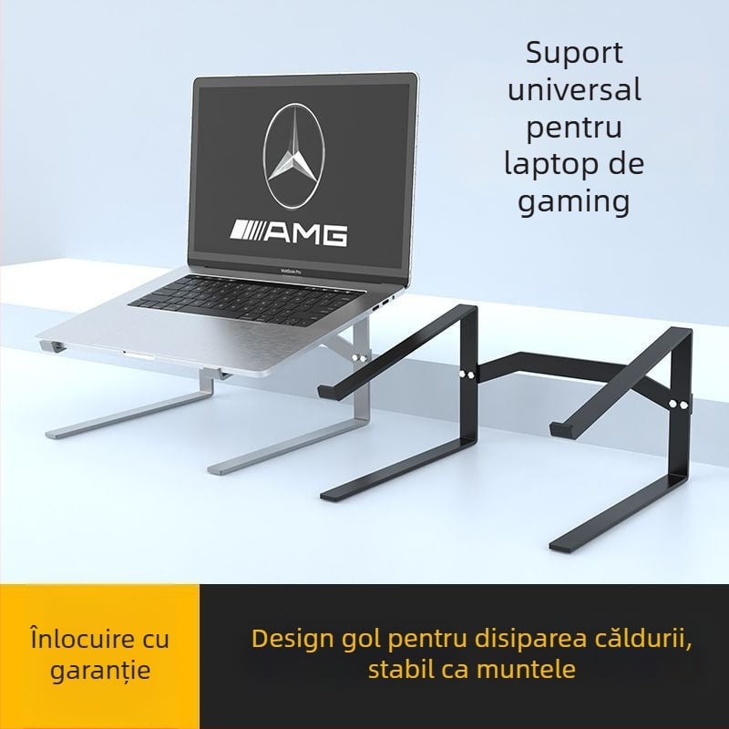 Suport pentru laptop cu design cu două niveluri, suport vertical pentru laptopuri de gaming, răcire ascunsă, tastatură detașabilă, construcție din plastic