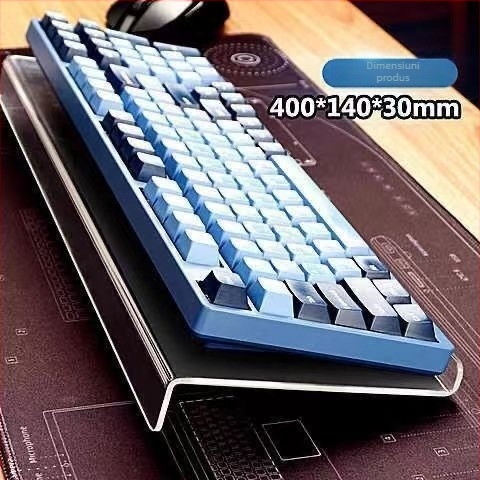 Suport de înălțare pentru tastatură cu tavă de birou — suport din acrilic transparent