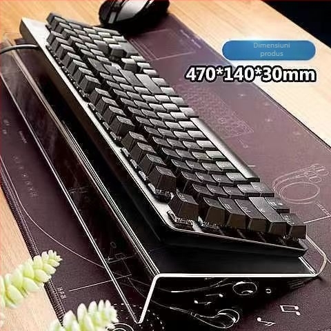 Suport de înălțare pentru tastatură cu tavă de birou — suport din acrilic transparent