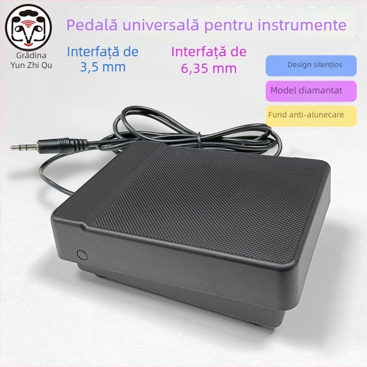 Pedala de susținere pentru pian electronic și tastatură MIDI – întrerupător cu un singur picior