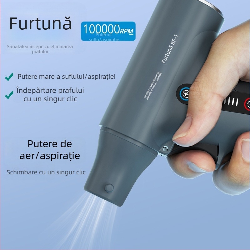 Ant Xin BF-1 Unealtă de curățare a prafului cu aspirație și suflare, ventilator turbo integrat, pentru telefoane mobile, PC, GPU și tastaturi