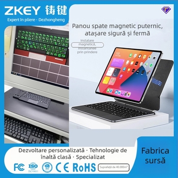 Stand de tastatură magnetic pentru tablete — tastatură wireless Bluetooth, Model M19, Dimensiune 14, Greutate 0.1, Design personalizabil