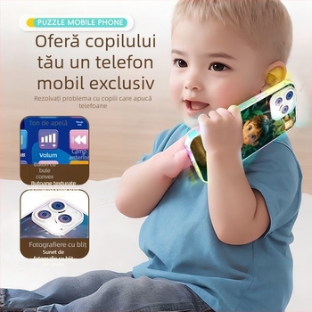 Jucărie educativă de povestire pentru învățare timpurie, dispozitiv interactiv reîncărcabil pentru copii 0–3 ani, redare MP3 și interacțiune emoțională, corp din plastic cu Microceratops