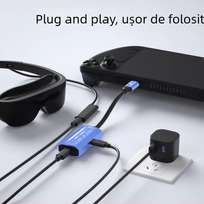 Adaptor Type-C către HDMI pentru ochelari AR - interfață HDMI, cip AR, hub USB-C, transfer de date 3.1