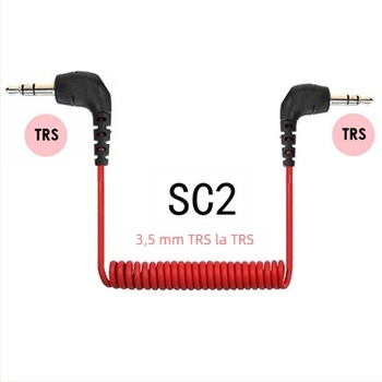 Cablu patch de microfon TRS la TRRS pentru BOYA, RODE SC2, VideoMi SC7 3,5 mm