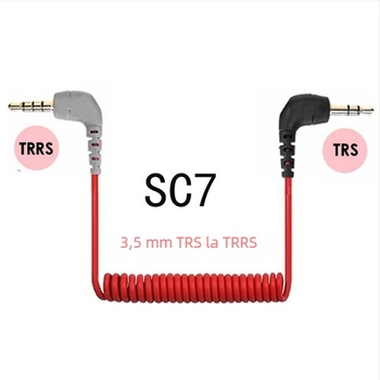 Cablu patch de microfon TRS la TRRS pentru BOYA, RODE SC2, VideoMi SC7 3,5 mm
