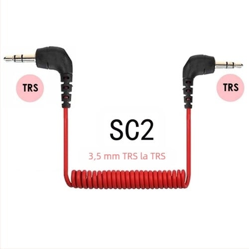 Cablu patch de microfon TRS la TRRS pentru BOYA, RODE SC2, VideoMi SC7 3,5 mm