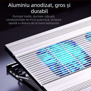 Noci T10 radiator pentru laptop — suport reglabil pe mai multe trepte, aliaj de aluminiu, răcire cu 2 ventilatoare