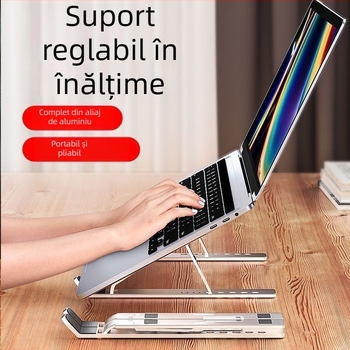 Suport de răcire pentru laptop cu 1 ventilator, model Double Fork, compatibil cu notebook-uri, construcție din plastic