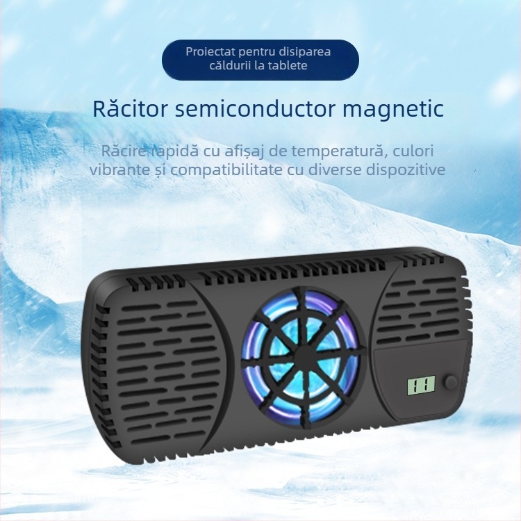 Bază radiator pentru notebook cu 1 ventilator, ABS + aluminiu, radiator de răcire, compatibil cu notebook, ultrabook, Playbook