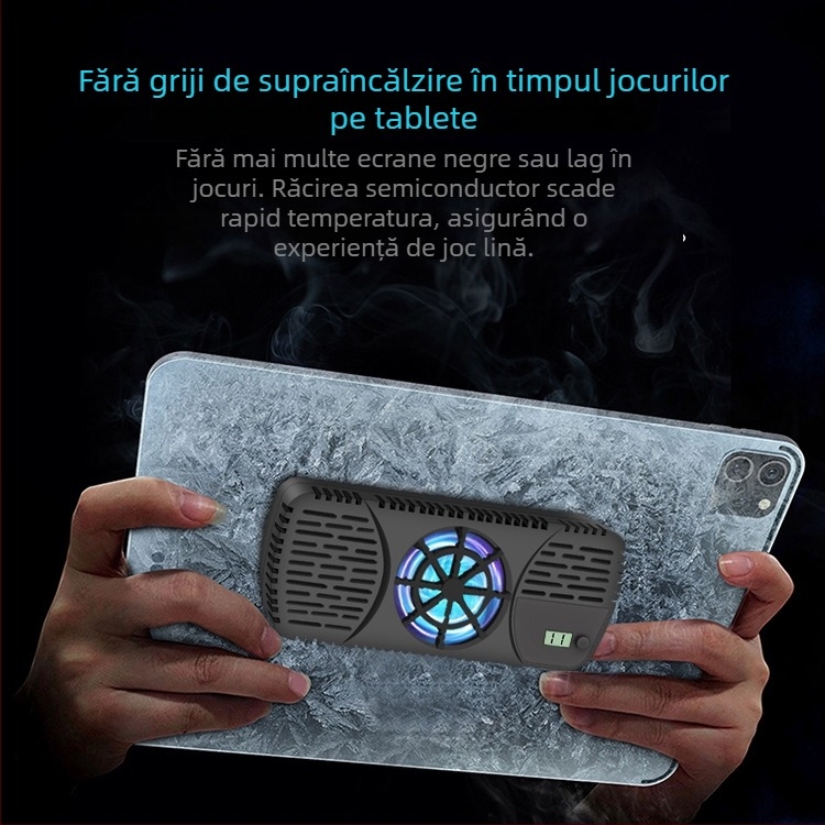Bază radiator pentru notebook cu 1 ventilator, ABS + aluminiu, radiator de răcire, compatibil cu notebook, ultrabook, Playbook