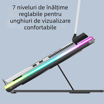 Padă de răcire pentru laptop cu două ventilatoare, ABS material