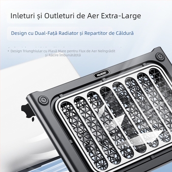 Noci C400 Cooler laptop cu 2 ventilatoare, răcire prin aer, suport de birou pliabil, compatibil universal