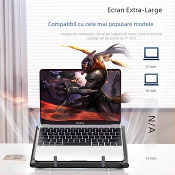 Noci C400 Cooler laptop cu 2 ventilatoare, răcire prin aer, suport de birou pliabil, compatibil universal