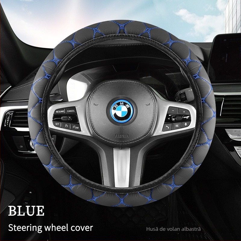 Husă de volan din piele artificială - universală, pentru toate sezoanele, montaj general, compatibilă cu majoritatea mașinilor, stil matur