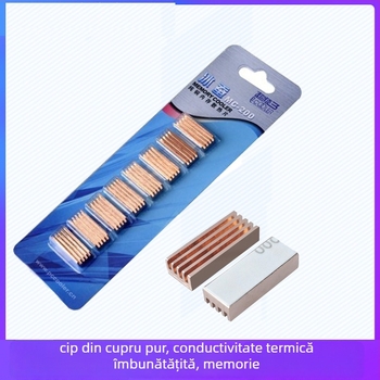 Radiator de căldură pentru memoria grafică, RHS-03, alamă cromată, răcire cu aer