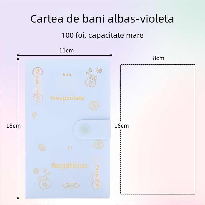 Jurnal de economii cu husă PP, legare de 100 foi, capacitate 100 foi, cadou de călătorie