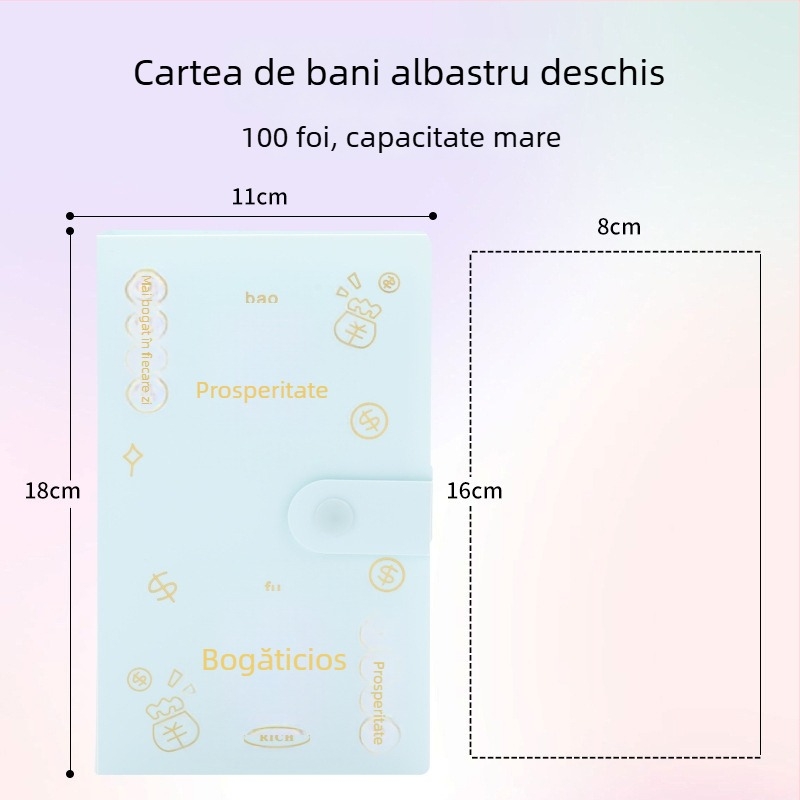 Jurnal de economii cu husă PP, legare de 100 foi, capacitate 100 foi, cadou de călătorie