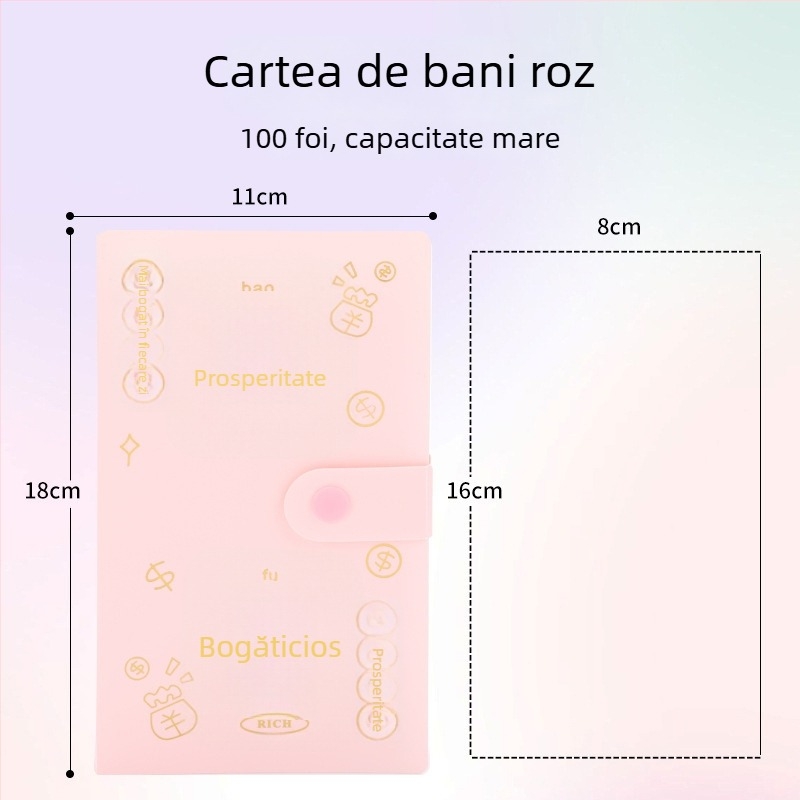 Jurnal de economii cu husă PP, legare de 100 foi, capacitate 100 foi, cadou de călătorie