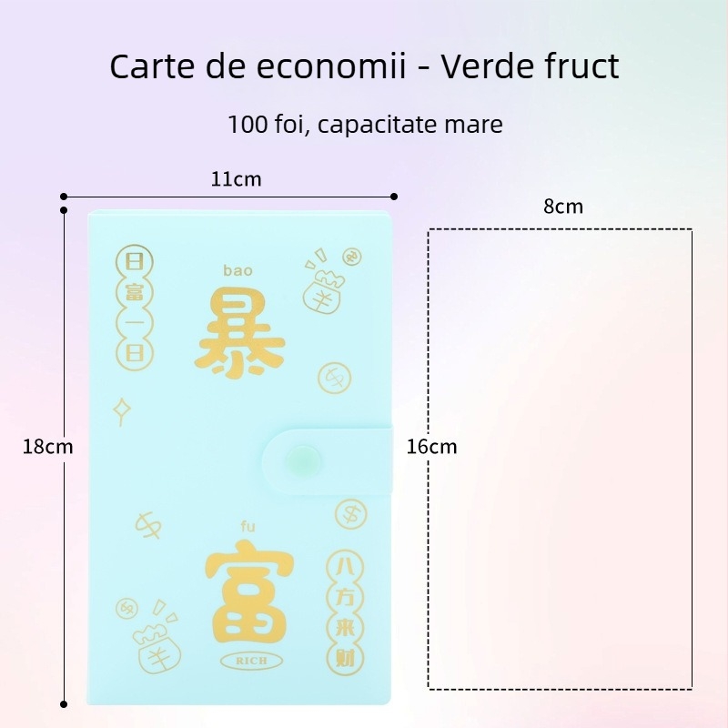 Jurnal de economii cu husă PP, legare de 100 foi, capacitate 100 foi, cadou de călătorie