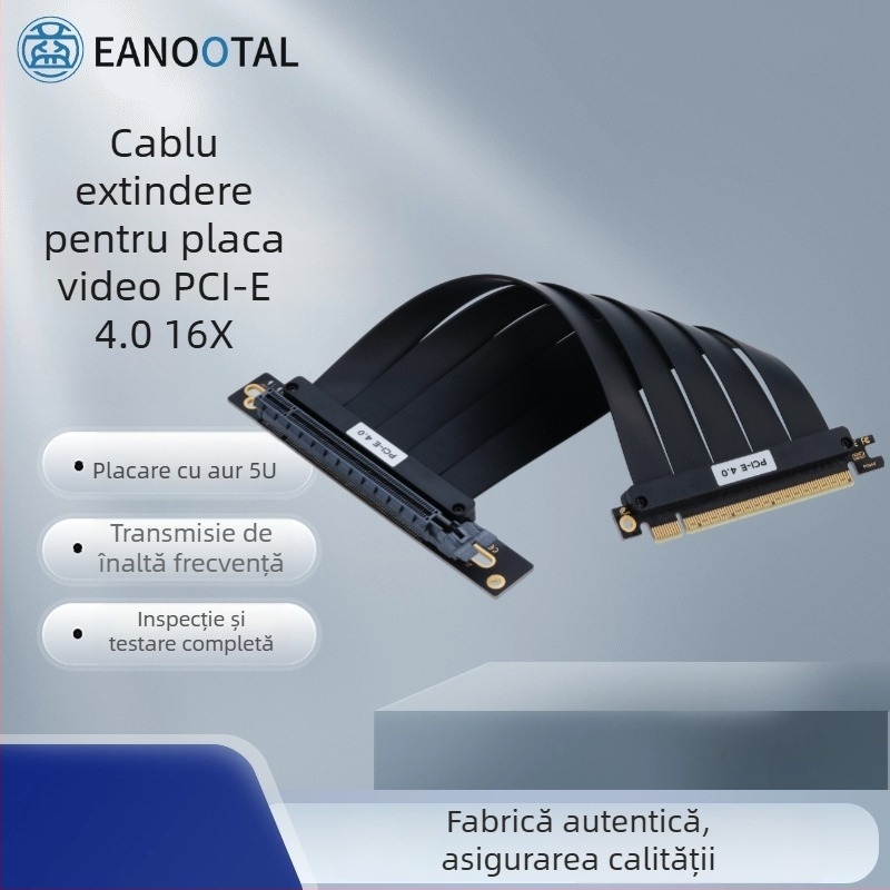 Cablu PCIe pentru extinderea plăcii grafice Gen4.0 - adaptor, model V010S-Plus, nucleu din cupru, conector unic, cip 1084