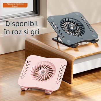 Bază de răcire pentru laptop cu 1 ventilator, răcire cu aer, carcasă din plastic, cablu de 0,8 m, greutate 600 g