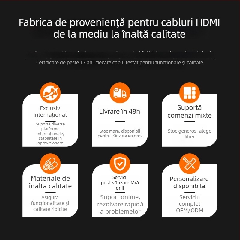 Cablu adaptor Mini DisplayPort către HDMI, nucleu de cupru, 32,4 Gbps, lungimi 0,2–2 m, compatibil cu calculatoare, monitoare, proiectoare, televizoare, laptopuri și Microsoft Surface