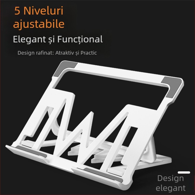 Suport pliabil pentru laptop – plastic, model general, stand pentru calculator, 160 g