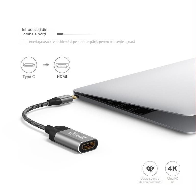 Adaptor Type-C la HDMI pentru video, 4K30Hz, model QG-UA01