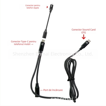 X5 cablu OTG pentru card de sunet și microfon (Brand: Cuckoo; Model: X5; Categoria linie video: cablu pentru card de sunet; Categoria linie audio: linie audio; Categoria produsului: accesorii)