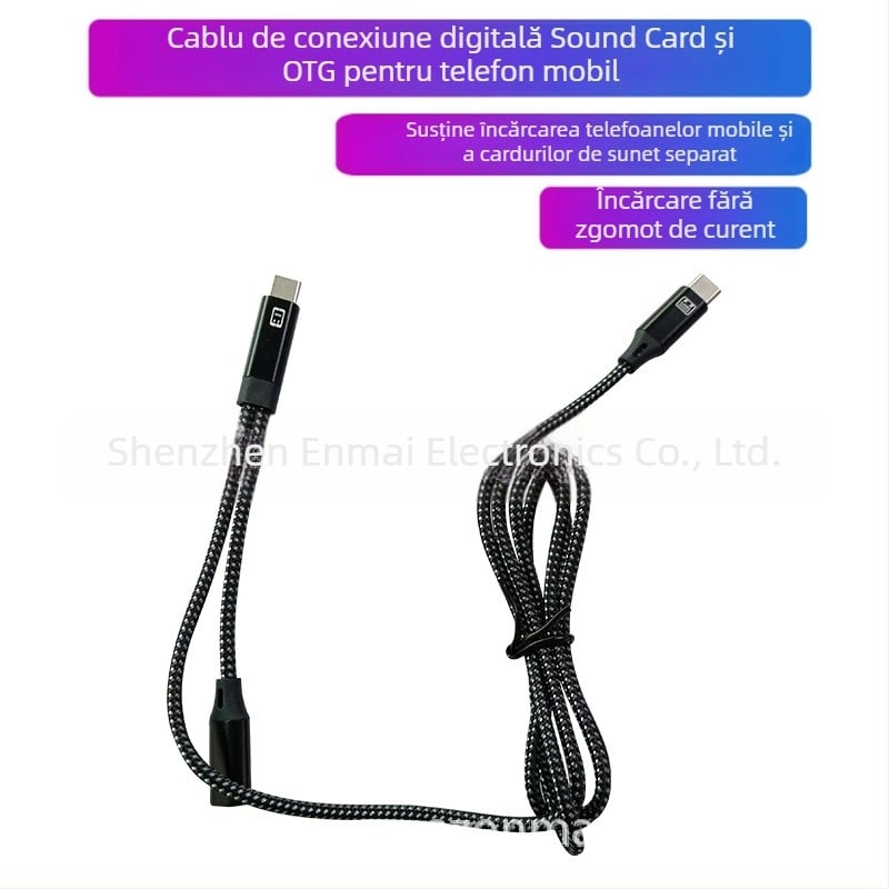 X5 cablu OTG pentru card de sunet și microfon (Brand: Cuckoo; Model: X5; Categoria linie video: cablu pentru card de sunet; Categoria linie audio: linie audio; Categoria produsului: accesorii)