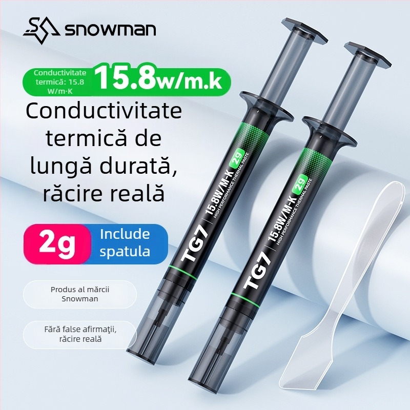 Bingman TG7 pastă siliconică termică pentru răcirea CPU, GPU și laptop