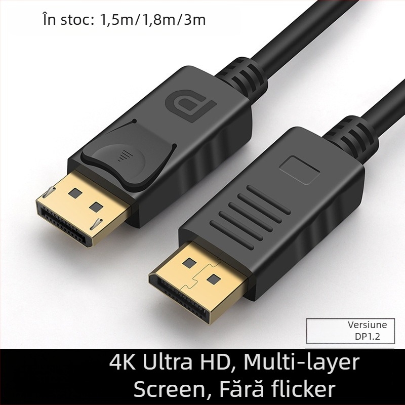Cablu DisplayPort către DisplayPort, 1,8 m, viteză de transfer 10,8 Gbps, cipuri de înaltă calitate, model SC3121