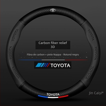 Husă de volan din piele naturală Sulemei, stil sport, pentru Toyota Tundra 2007–2022, instalare dedicată auto