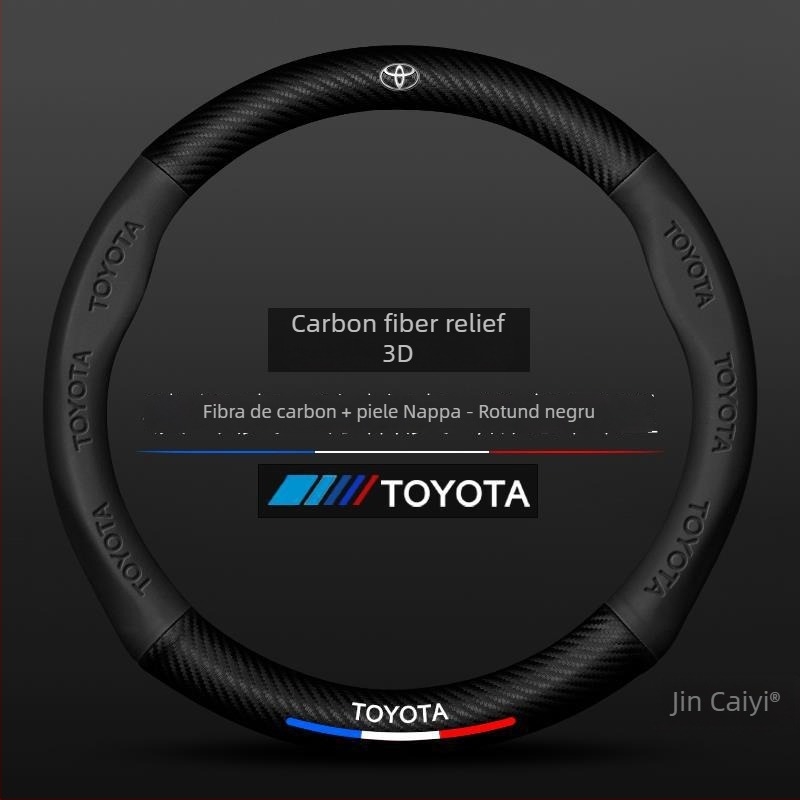 Husă de volan din piele naturală Sulemei, stil sport, pentru Toyota Tundra 2007–2022, instalare dedicată auto