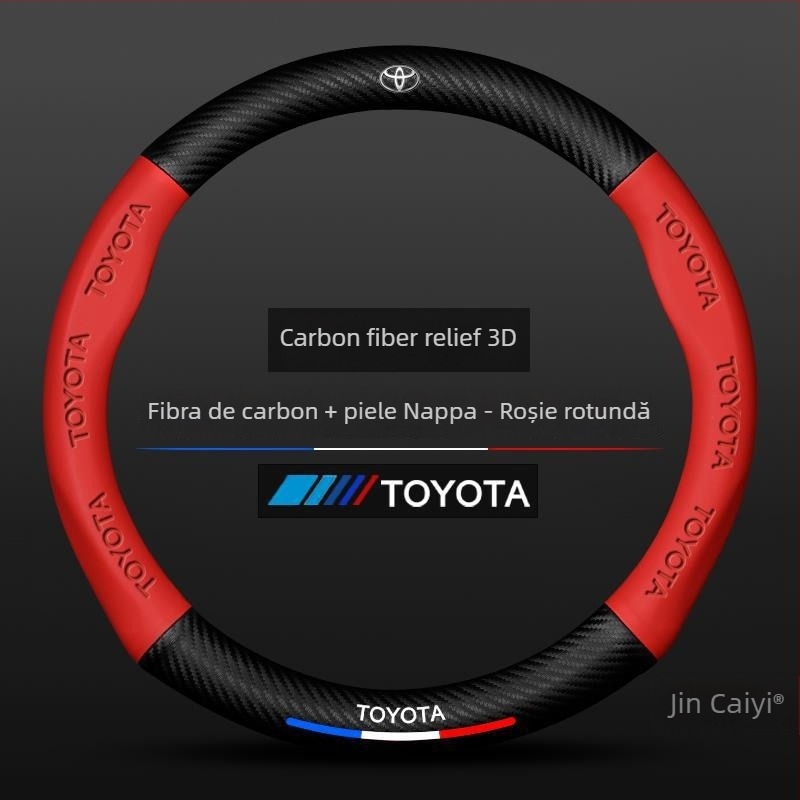 Husă de volan din piele naturală Sulemei, stil sport, pentru Toyota Tundra 2007–2022, instalare dedicată auto