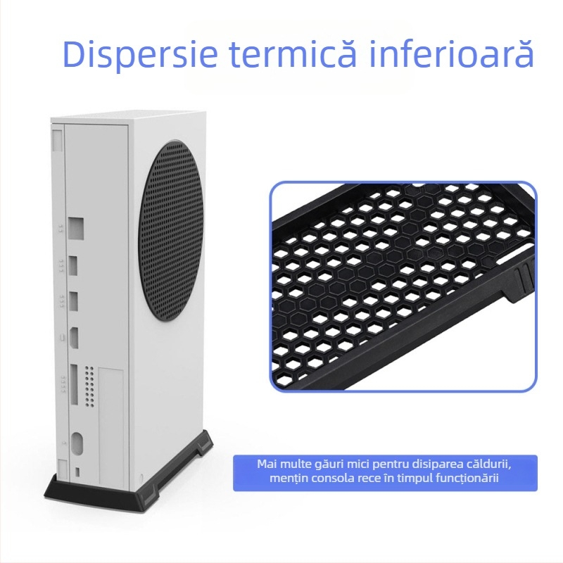 Suport Xbox Series S cu bază de ventilație, material ABS, greutate 52