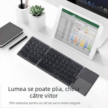 Tastatură Bluetooth pliabilă cu atingere B033 PLUS – conexiune Bluetooth, rază de 10 m, personalizare disponibilă