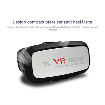 Casca VR RL VR BOX pentru smartphone, câmp vizual de 80°, corp din plastic, 500 g, dimensiuni 15.5×20×11 cm