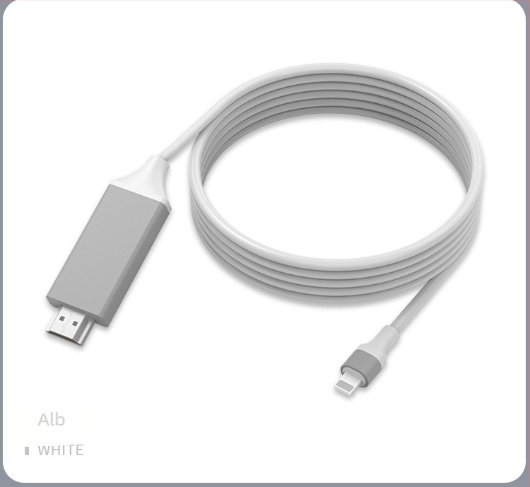 Adaptor Lightning la HDMI, alimentare zero, cablu oglindire ecran pentru iPhone, cupru, 30 g