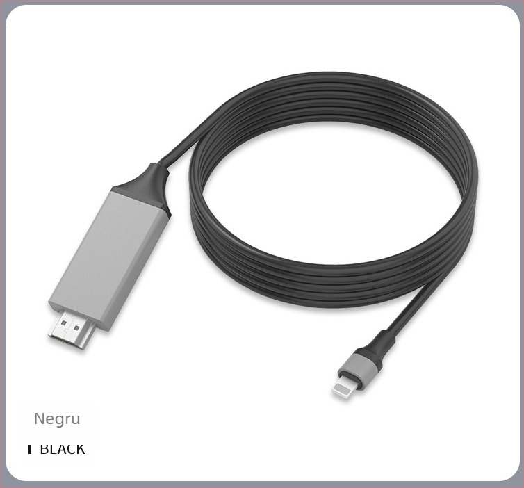 Adaptor Lightning la HDMI, alimentare zero, cablu oglindire ecran pentru iPhone, cupru, 30 g