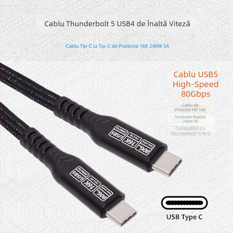 Cablu adaptor Type-C USB5, nucleu de cupru, conector unic